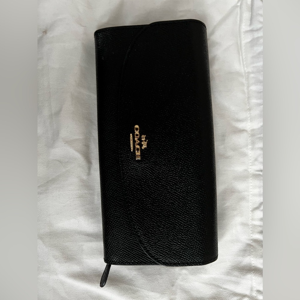 Like New Black Leather Coach Wallet